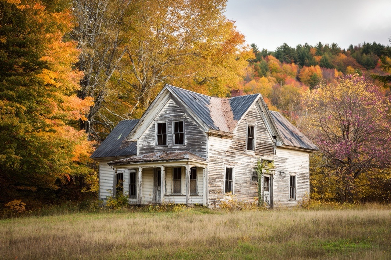 Traditional New Hampshire farmhouse during divorce property division