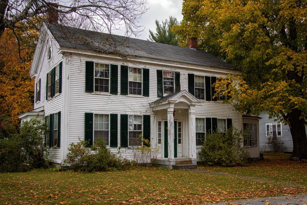 Colonial style house in New Hampshire during probate process