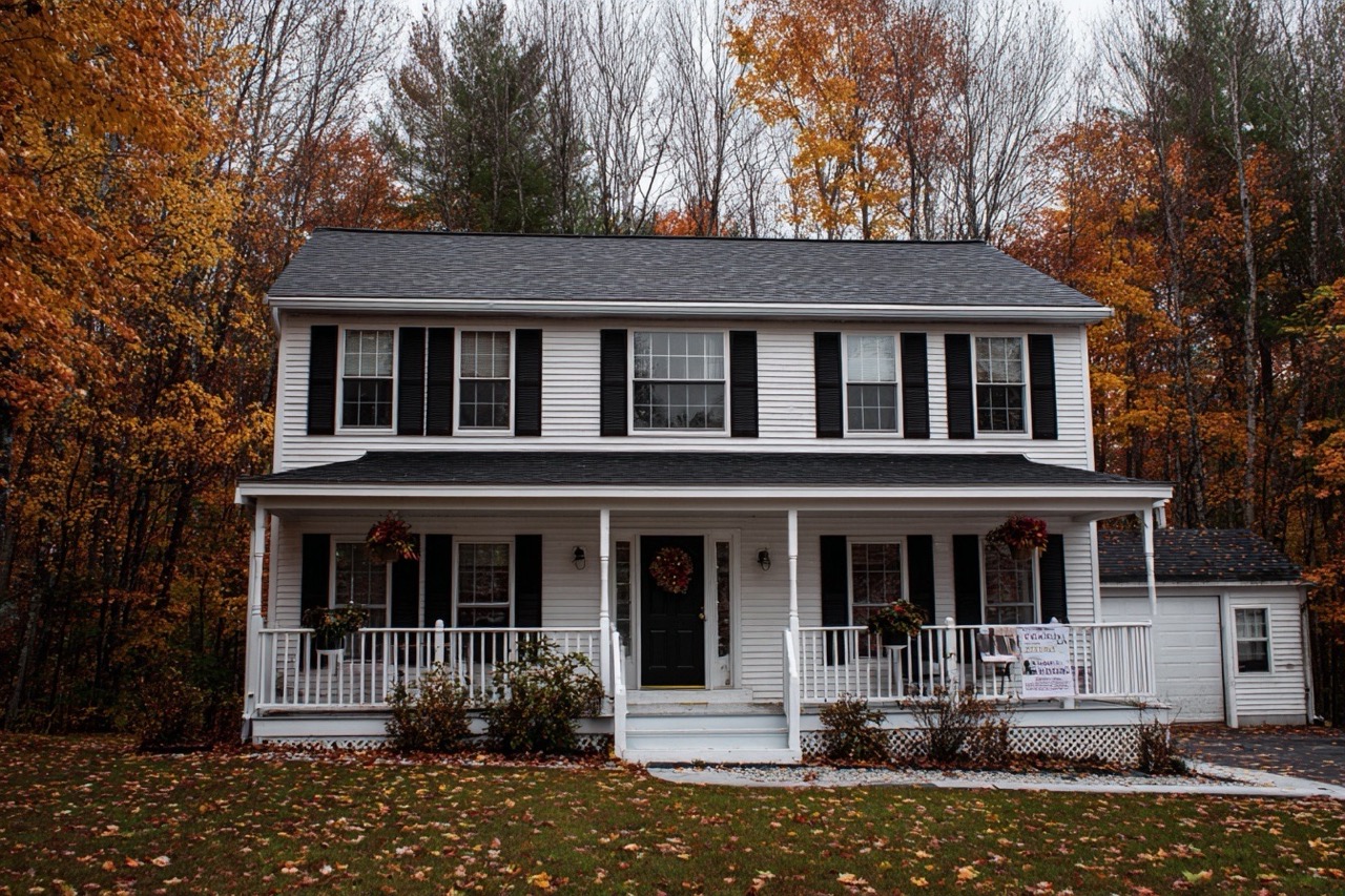 Selling a house with a lien in New Hampshire featuring traditional colonial architecture